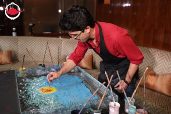 Ebru Marbling Silk Scarf  Workshop For Two